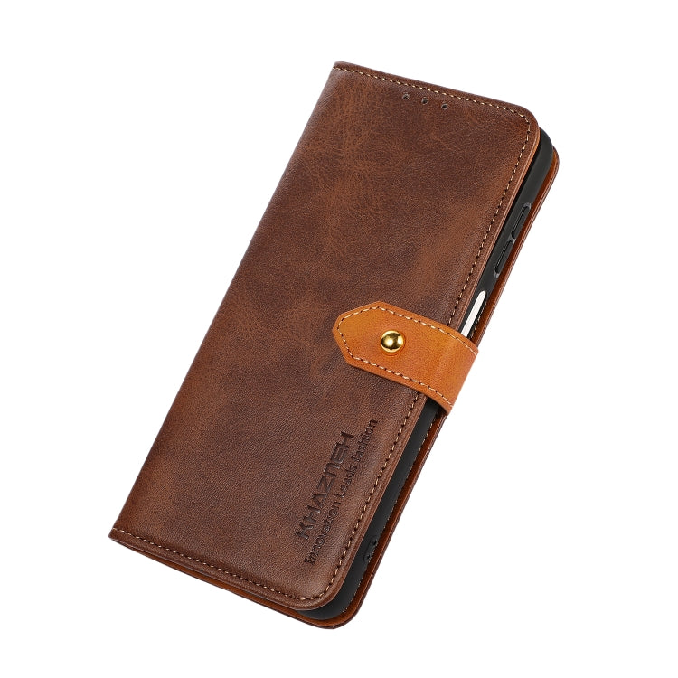 KHAZNEH Dual-color Cowhide Texture Flip Leather Phone Case, For OPPO Reno7 4G Global/F21 Pro 4G