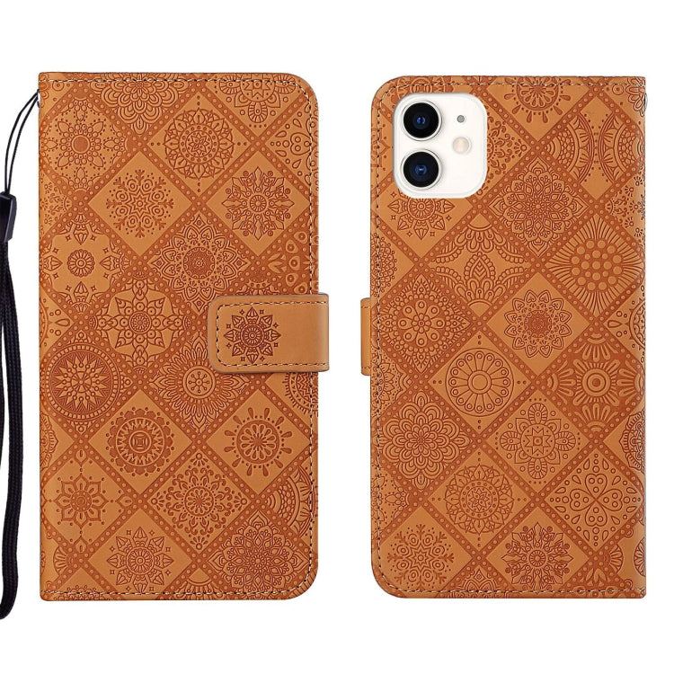 Ethnic Style Embossed Pattern Leather Phone Case, For iPhone 13, For iPhone 13 Pro, For iPhone 13 Pro Max, For iPhone 13 mini
