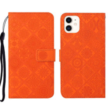 Load image into Gallery viewer, Ethnic Style Embossed Pattern Leather Phone Case, For iPhone 13, For iPhone 13 Pro, For iPhone 13 Pro Max, For iPhone 13 mini