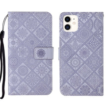 Load image into Gallery viewer, Ethnic Style Embossed Pattern Leather Phone Case, For iPhone 13, For iPhone 13 Pro, For iPhone 13 Pro Max, For iPhone 13 mini