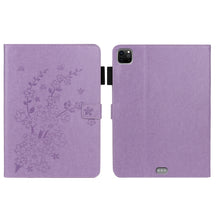 Load image into Gallery viewer, Embossed Plum Bossom Pattern Smart Leather Tablet Case, For iPad Pro 11 inch 2020 / 2018, For iPad mini 2024 / mini 6