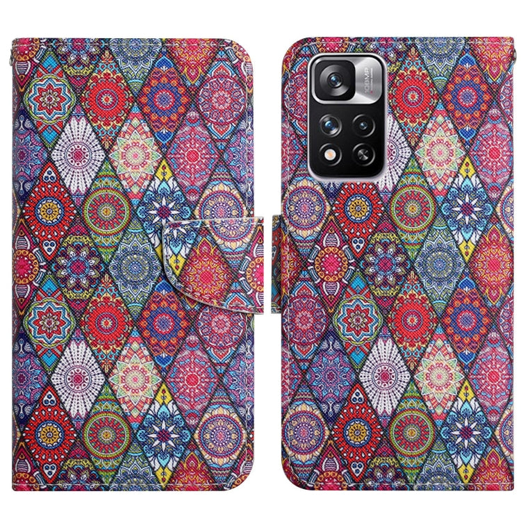 Painted Pattern Flip Leather Phone Case, For Xiaomi Redmi Note 11 Pro 5G China, For Xiaomi Mi 11T