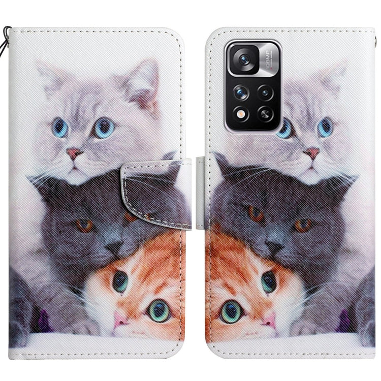 Painted Pattern Flip Leather Phone Case, For Xiaomi Redmi Note 11 Pro 5G China, For Xiaomi Mi 11T