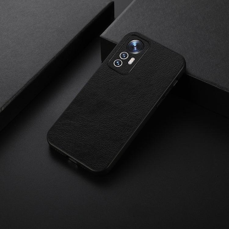 Accurate Hole Two-color Litchi Texture PU Phone Case, For Xiaomi Mi 12 Lite