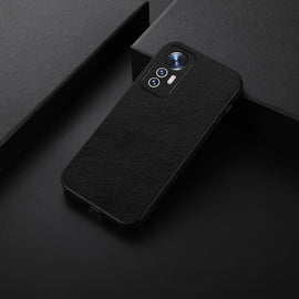 Accurate Hole Two-color Litchi Texture PU Phone Case, For Xiaomi Mi 12 Lite
