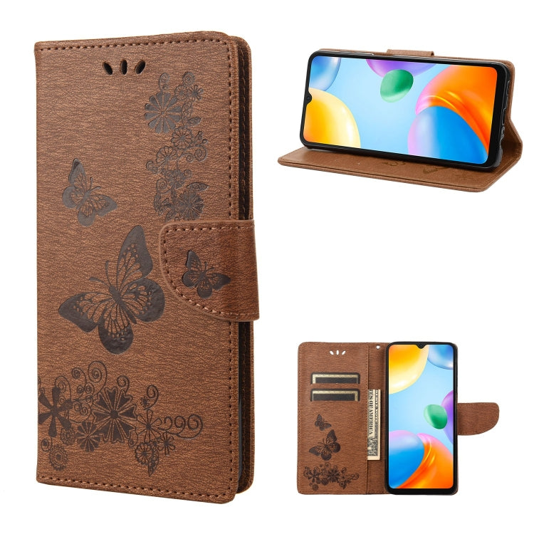 Butterfly Embossed Leather Phone Case, For Xiaomi Redmi 10A, For Xiaomi Redmi 10C, For Samsung Galaxy M23 5G, For Samsung Galaxy M53 5G