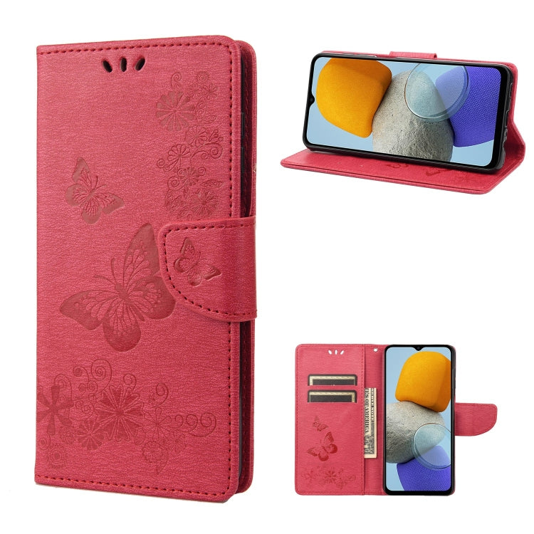 Butterfly Embossed Leather Phone Case, For Xiaomi Redmi 10A, For Xiaomi Redmi 10C, For Samsung Galaxy M23 5G, For Samsung Galaxy M53 5G