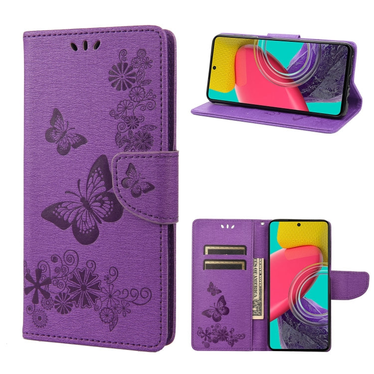 Butterfly Embossed Leather Phone Case, For Xiaomi Redmi 10A, For Xiaomi Redmi 10C, For Samsung Galaxy M23 5G, For Samsung Galaxy M53 5G