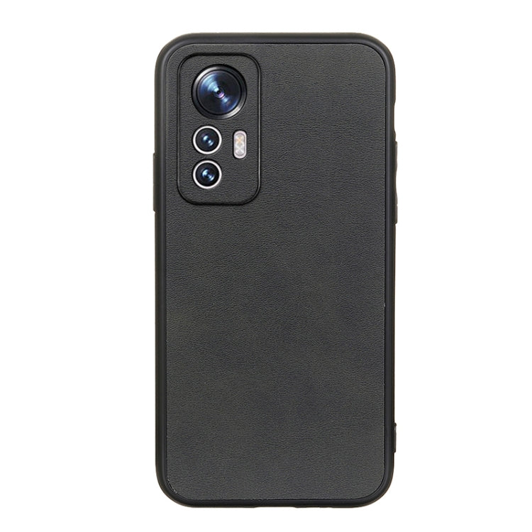 Accurate Hole Two-color Calf Texture PU Phone Case, For Xiaomi Mi 12 Lite