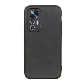 Accurate Hole Two-color Calf Texture PU Phone Case, For Xiaomi Mi 12 Lite
