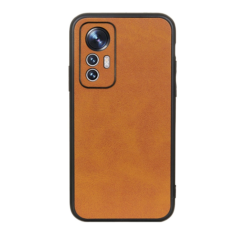 Accurate Hole Two-color Calf Texture PU Phone Case, For Xiaomi Mi 12 Lite