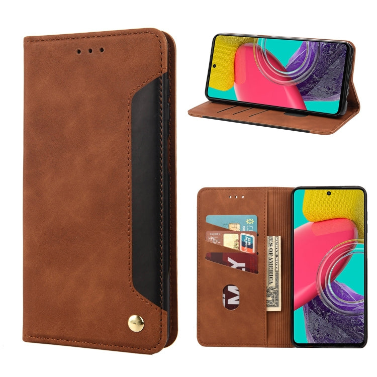 Skin Feel Splicing Leather Phone Case, For Xiaomi Redmi 10A, For Xiaomi Redmi 10C, For Samsung Galaxy M23 5G, For Samsung Galaxy M53 5G