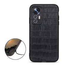 Load image into Gallery viewer, Fine Hole Crocodile Texture Genuine Leather Phone Case, For Xiaomi Mi 12 Lite