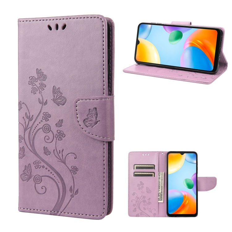 Butterfly Flower Pattern Flip Leather Phone Case, For Xiaomi Redmi 10A, For Xiaomi Redmi 10C, For Samsung Galaxy M23 5G, For Samsung Galaxy M53 5G