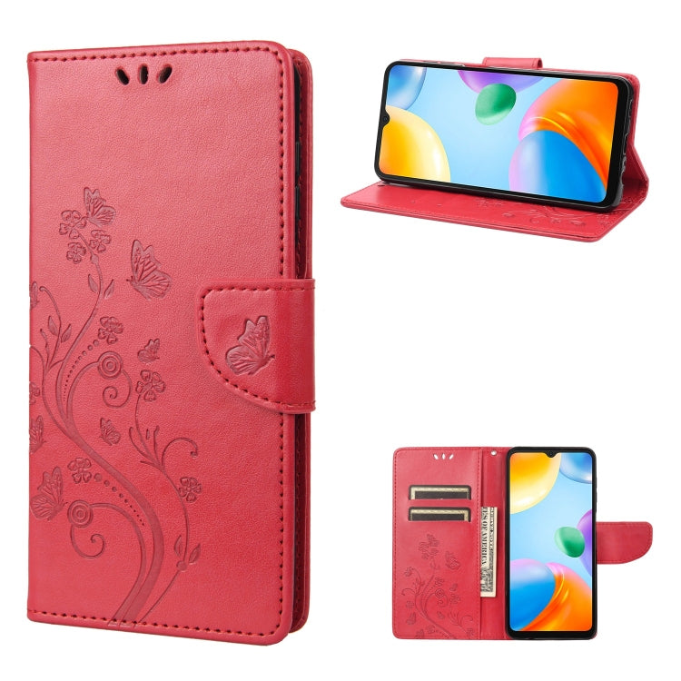 Butterfly Flower Pattern Flip Leather Phone Case, For Xiaomi Redmi 10A, For Xiaomi Redmi 10C, For Samsung Galaxy M23 5G, For Samsung Galaxy M53 5G