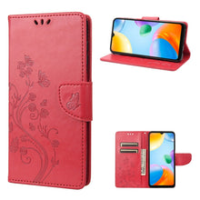 Load image into Gallery viewer, Butterfly Flower Pattern Flip Leather Phone Case, For Xiaomi Redmi 10A, For Xiaomi Redmi 10C, For Samsung Galaxy M23 5G, For Samsung Galaxy M53 5G