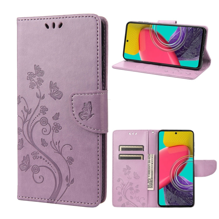 Butterfly Flower Pattern Flip Leather Phone Case, For Xiaomi Redmi 10A, For Xiaomi Redmi 10C, For Samsung Galaxy M23 5G, For Samsung Galaxy M53 5G