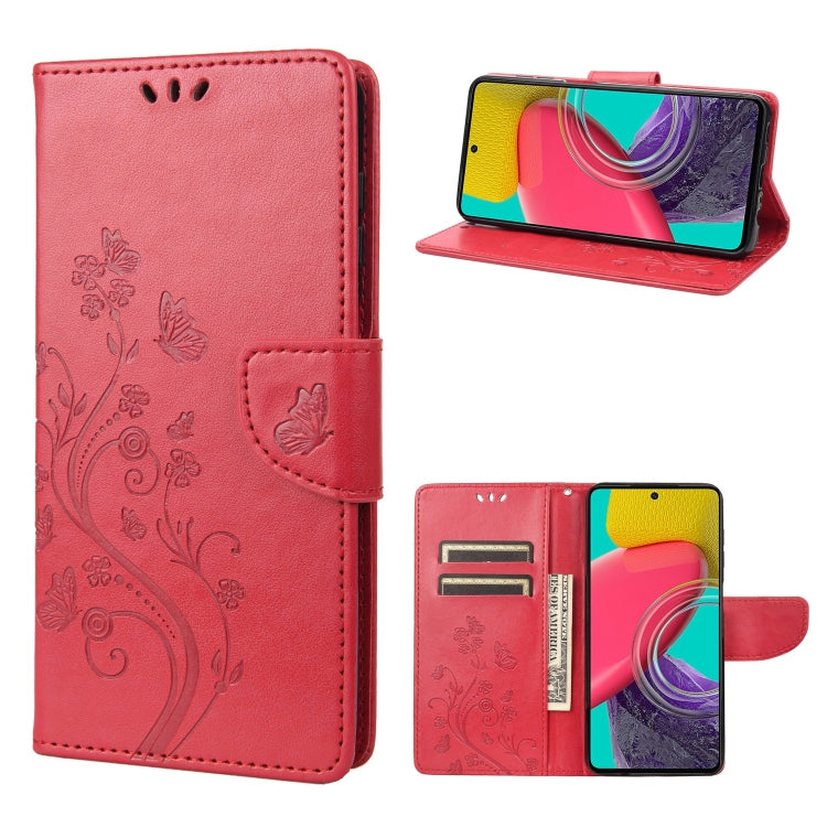 Butterfly Flower Pattern Flip Leather Phone Case, For Xiaomi Redmi 10A, For Xiaomi Redmi 10C, For Samsung Galaxy M23 5G, For Samsung Galaxy M53 5G