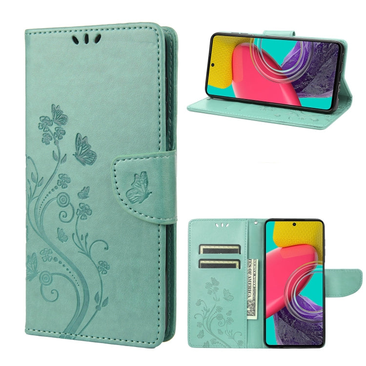 Butterfly Flower Pattern Flip Leather Phone Case, For Xiaomi Redmi 10A, For Xiaomi Redmi 10C, For Samsung Galaxy M23 5G, For Samsung Galaxy M53 5G