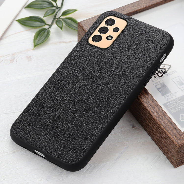 Litchi Texture Genuine Leather Phone Case, For Samsung Galaxy A13 4G