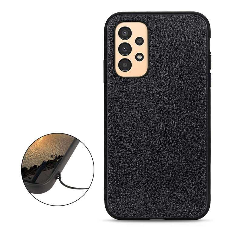 Litchi Texture Genuine Leather Phone Case, For Samsung Galaxy A13 4G