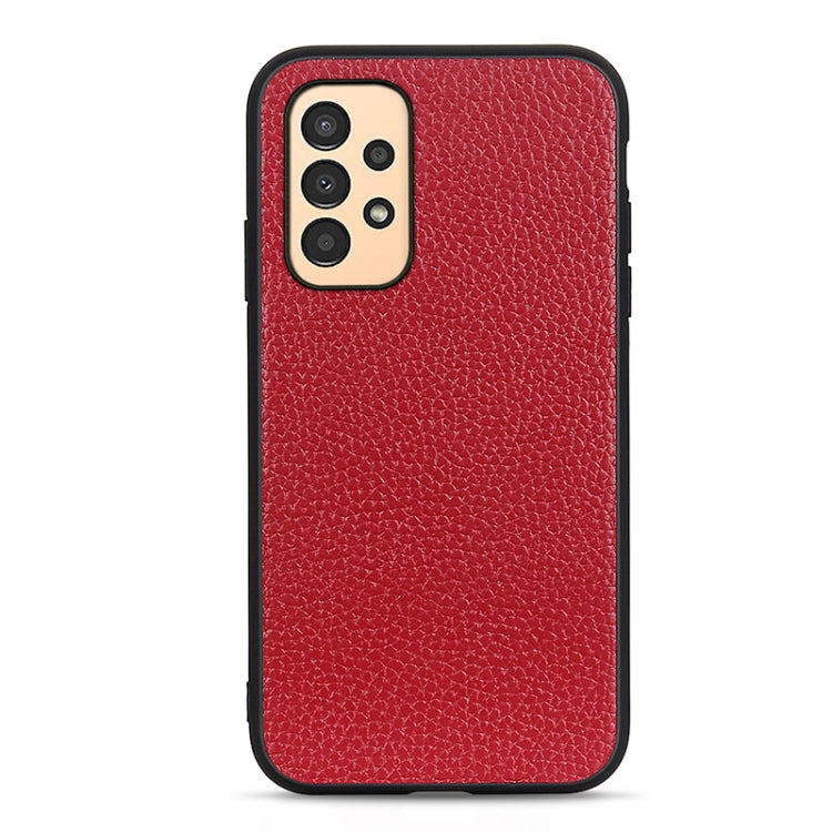 Litchi Texture Genuine Leather Phone Case, For Samsung Galaxy A13 4G