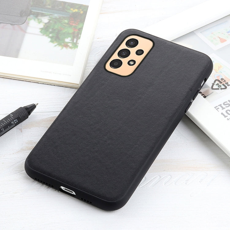 Sheep Texture Genuine Leather Shockproof Phone Case, For Samsung Galaxy A13 4G