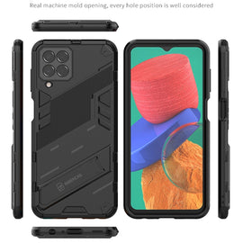 Punk Armor 2 in 1 PC + TPU Shockproof Phone Case with Invisible Holder, For Samsung Galaxy M33 5G India, For Samsung Galaxy M33 5G