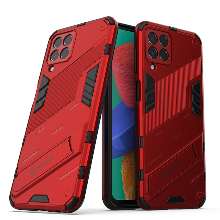 Punk Armor 2 in 1 PC + TPU Shockproof Phone Case with Invisible Holder, For Samsung Galaxy M33 5G India, For Samsung Galaxy M33 5G