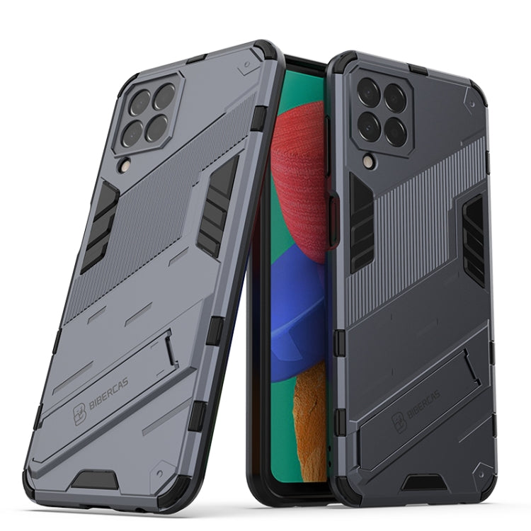 Punk Armor 2 in 1 PC + TPU Shockproof Phone Case with Invisible Holder, For Samsung Galaxy M33 5G India, For Samsung Galaxy M33 5G