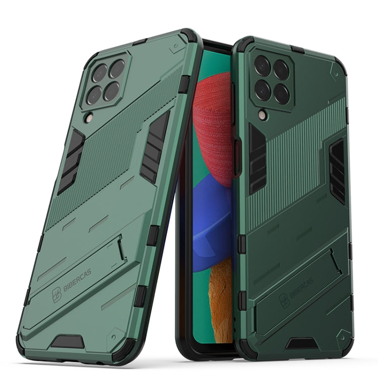 Punk Armor 2 in 1 PC + TPU Shockproof Phone Case with Invisible Holder, For Samsung Galaxy M33 5G India, For Samsung Galaxy M33 5G