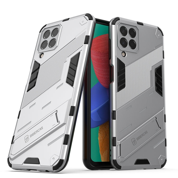 Punk Armor 2 in 1 PC + TPU Shockproof Phone Case with Invisible Holder, For Samsung Galaxy M33 5G India, For Samsung Galaxy M33 5G