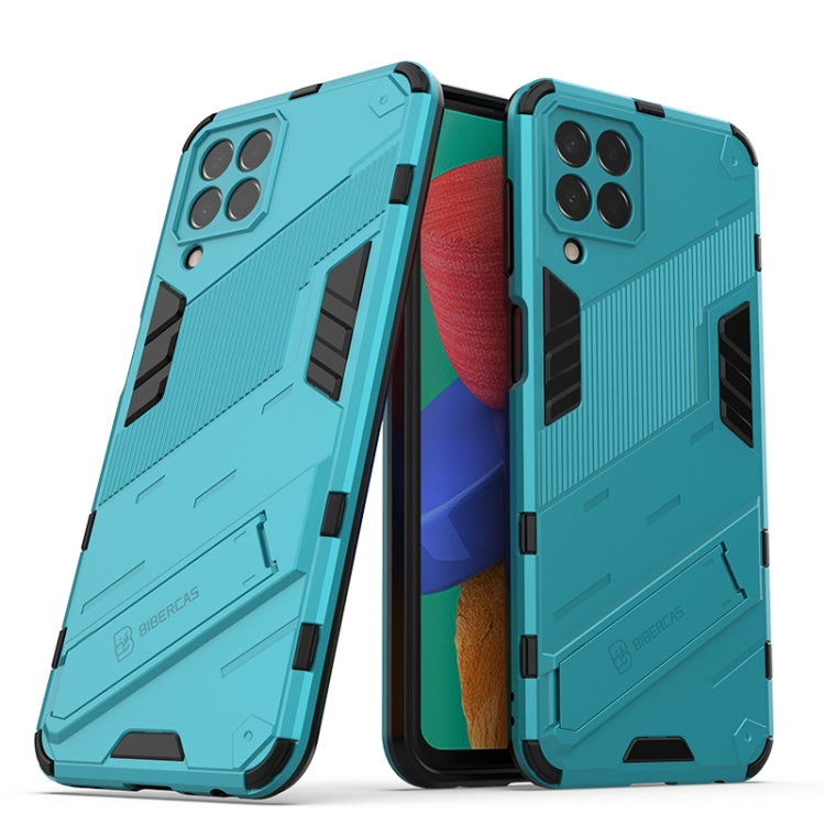 Punk Armor 2 in 1 PC + TPU Shockproof Phone Case with Invisible Holder, For Samsung Galaxy M33 5G India, For Samsung Galaxy M33 5G