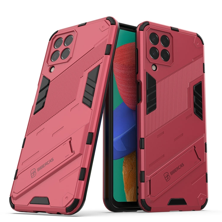 Punk Armor 2 in 1 PC + TPU Shockproof Phone Case with Invisible Holder, For Samsung Galaxy M33 5G India, For Samsung Galaxy M33 5G