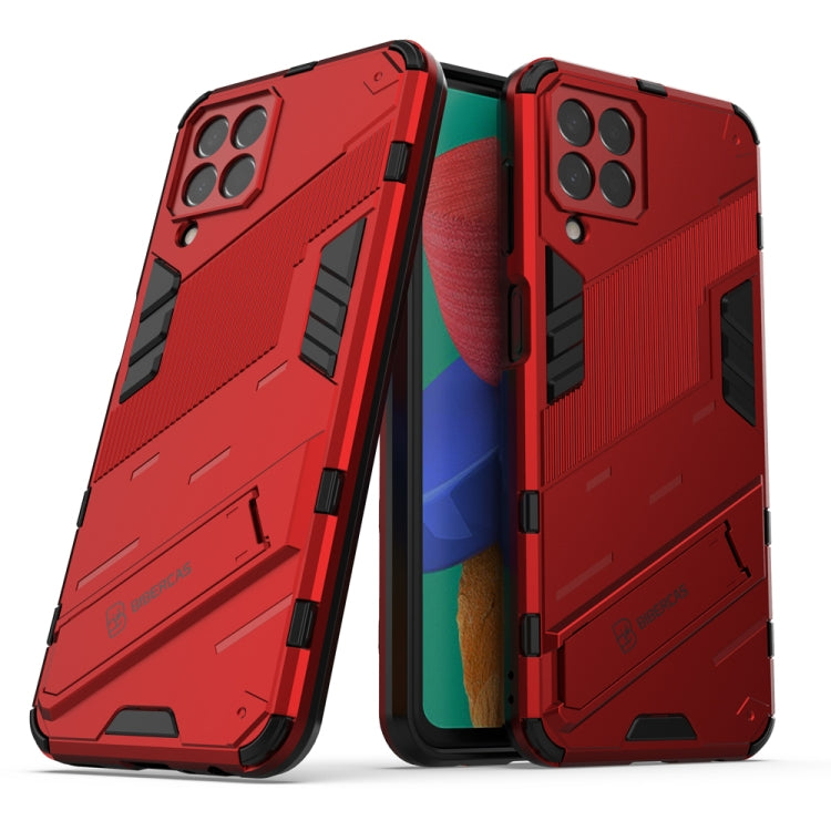 Punk Armor 2 in 1 PC + TPU Shockproof Phone Case with Invisible Holder, For Samsung Galaxy M33 5G India, For Samsung Galaxy M33 5G