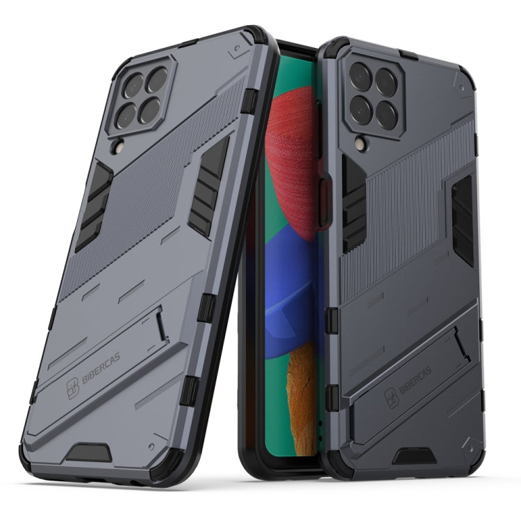Punk Armor 2 in 1 PC + TPU Shockproof Phone Case with Invisible Holder, For Samsung Galaxy M33 5G India, For Samsung Galaxy M33 5G
