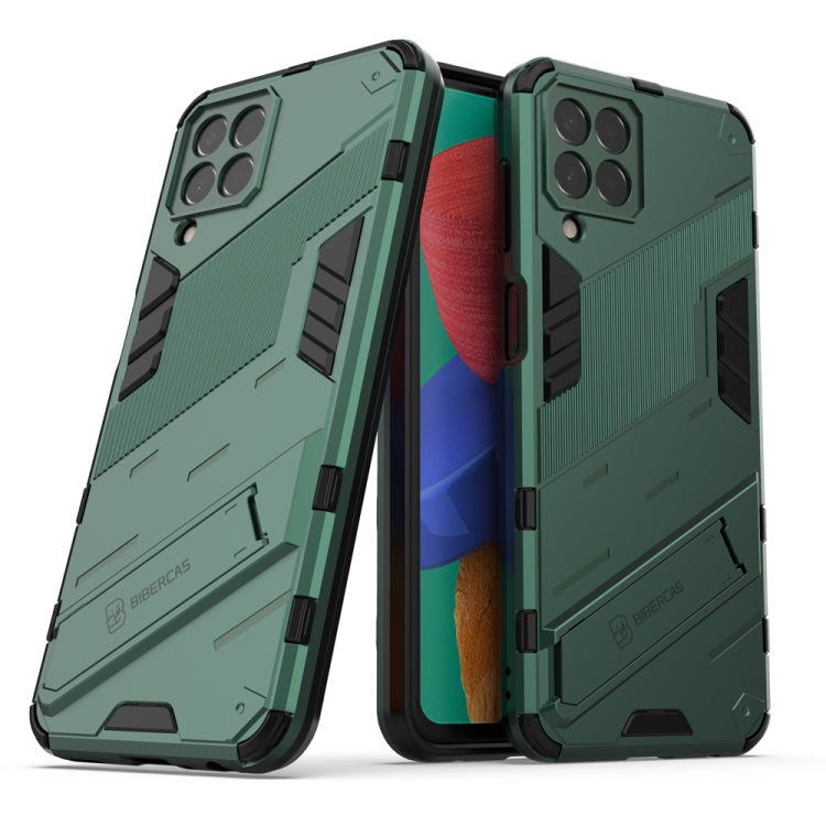 Punk Armor 2 in 1 PC + TPU Shockproof Phone Case with Invisible Holder, For Samsung Galaxy M33 5G India, For Samsung Galaxy M33 5G