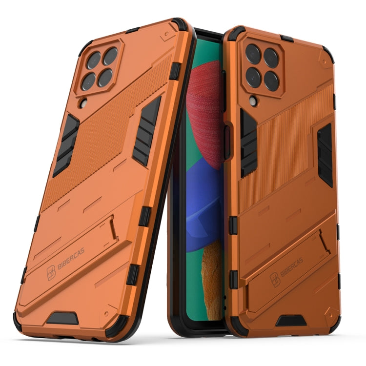 Punk Armor 2 in 1 PC + TPU Shockproof Phone Case with Invisible Holder, For Samsung Galaxy M33 5G India, For Samsung Galaxy M33 5G