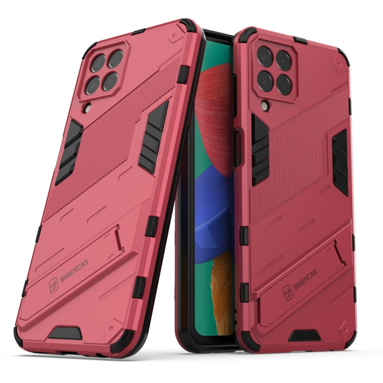 Punk Armor 2 in 1 PC + TPU Shockproof Phone Case with Invisible Holder, For Samsung Galaxy M33 5G India, For Samsung Galaxy M33 5G