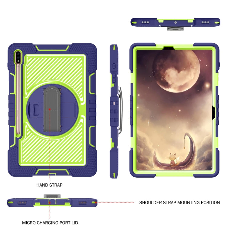 360 Degree Rotation Contrast Color Silicone + PC Tablet Case, For Samsung Galaxy Tab A7 Lite