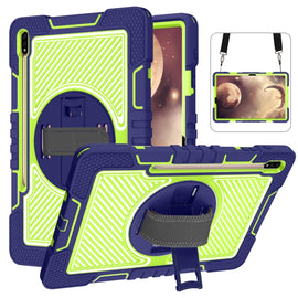 360 Degree Rotation Contrast Color Silicone + PC Tablet Case, For Samsung Galaxy Tab A7 Lite