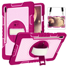 Load image into Gallery viewer, 360 Degree Rotation Contrast Color Silicone + PC Tablet Case, For Samsung Galaxy Tab A7 Lite