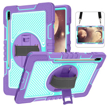 Load image into Gallery viewer, 360 Degree Rotation Contrast Color Silicone + PC Tablet Case, For Samsung Galaxy Tab A7 Lite