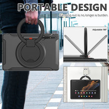 Load image into Gallery viewer, 360 Rotation Handle Grip TPU + PC Tablet Case, For Samsung Galaxy Tab S10 Ultra / S9 Ultra /  S8 Ultra