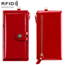 Load image into Gallery viewer, 3506 Oil Wax Vintage Texture RFID Anti-Degaussing Hand Held Wallet for Ladies