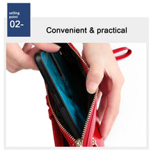 Load image into Gallery viewer, 3506 Oil Wax Vintage Texture RFID Anti-Degaussing Hand Held Wallet for Ladies