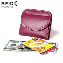 Load image into Gallery viewer, 3537 Folding Short RFID Anti-Theft Coin Purse for Ladies