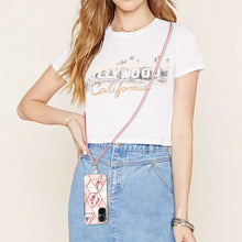 Load image into Gallery viewer, Splicing Marble Flower Pattern TPU Phone Case with Lanyard, For OnePlus Nord N20 5G, For Xiaomi Redmi Note 9 / 10X 4G, For Xiaomi Redmi Note 11 5G Chinese, For Xiaomi Redmi Note 11 Pro 5G / 4G Foreign, For Xiaomi Redmi Note 11 Pro / Note 11 Pro+       ...