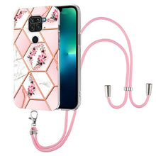 Load image into Gallery viewer, Splicing Marble Flower Pattern TPU Phone Case with Lanyard, For OnePlus Nord N20 5G, For Xiaomi Redmi Note 9 / 10X 4G, For Xiaomi Redmi Note 11 5G Chinese, For Xiaomi Redmi Note 11 Pro 5G / 4G Foreign, For Xiaomi Redmi Note 11 Pro / Note 11 Pro+       ...