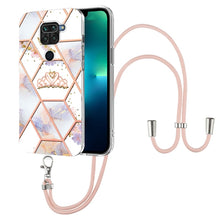 Load image into Gallery viewer, Splicing Marble Flower Pattern TPU Phone Case with Lanyard, For OnePlus Nord N20 5G, For Xiaomi Redmi Note 9 / 10X 4G, For Xiaomi Redmi Note 11 5G Chinese, For Xiaomi Redmi Note 11 Pro 5G / 4G Foreign, For Xiaomi Redmi Note 11 Pro / Note 11 Pro+       ...
